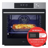 Forno InstaView | 76L Classe A+ | Blue EasyClean, Air Fry, Air Sous Vide, Pizza 300°C, Guide telescopiche, Wi-Fi | Inox